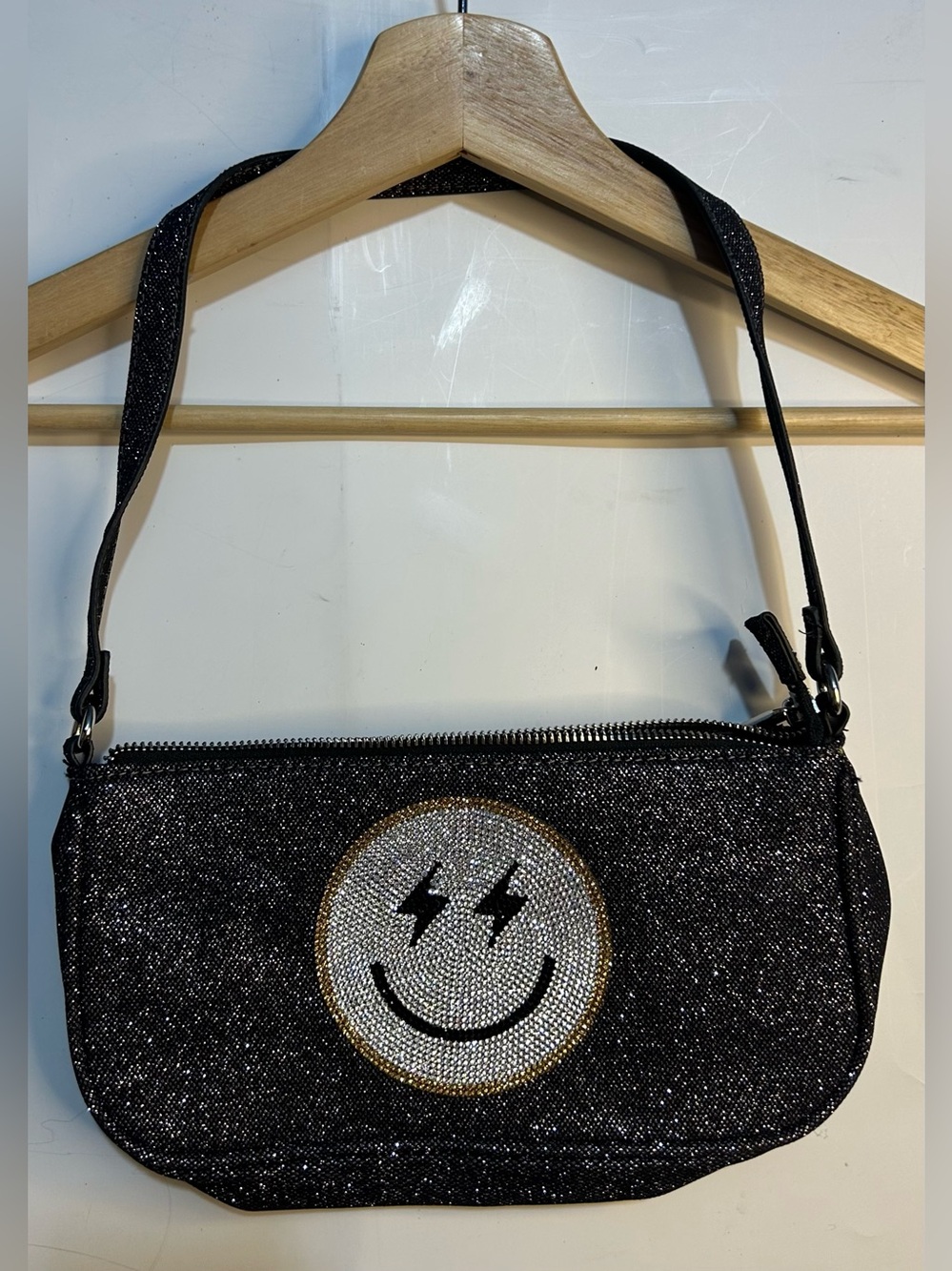Skinny Dip London Smiley Face Shoulder Purse